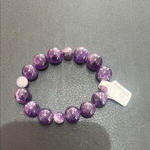 Amethyst Purple Beaded Bracelet